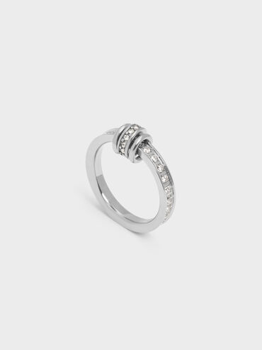 Hermione Crystal Ring, Silver, hi-res