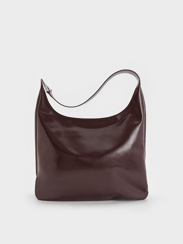 Lumen Slouchy Hobo Bag, Plum, hi-res