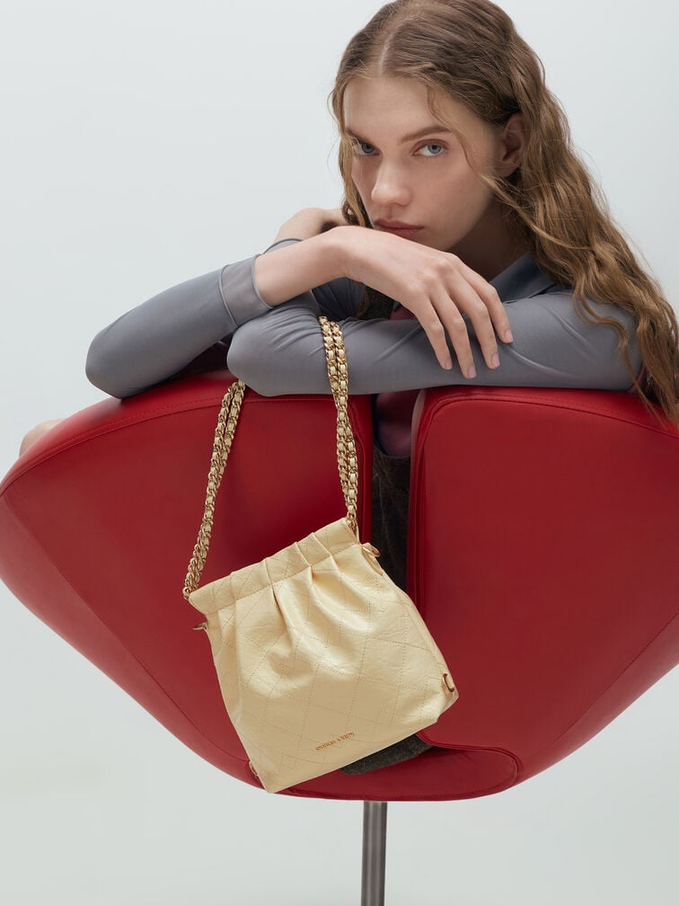 Duo Chain-Handle Two-Way Backpack, Butter Yellow, hi-res