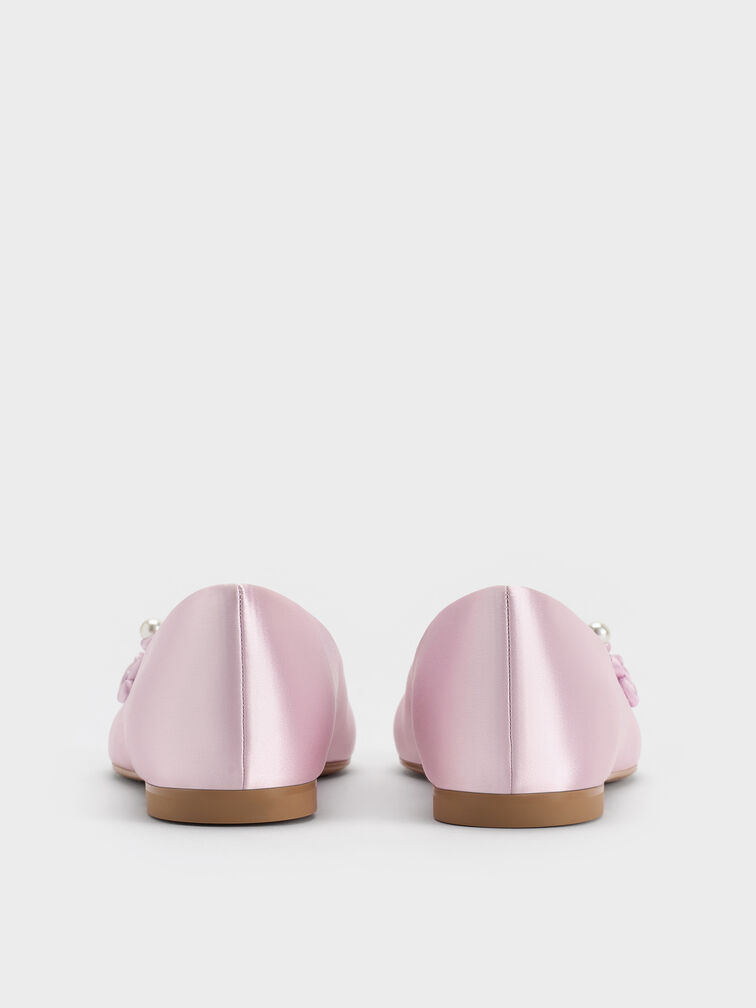 Orinda Knot-Pearl Mary Jane Flats, Light Pink, hi-res