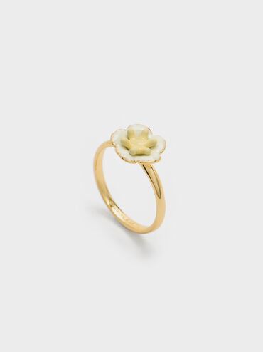 Francie Flower Ring, Gold, hi-res