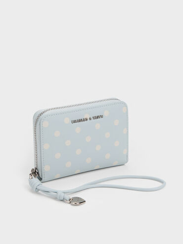 Sianna Polka-Dot Wristlet, Sea Salt Blue, hi-res