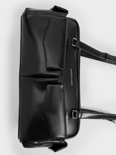 Rachel Elongated Multi-Pocket Shoulder Bag, Noir, hi-res