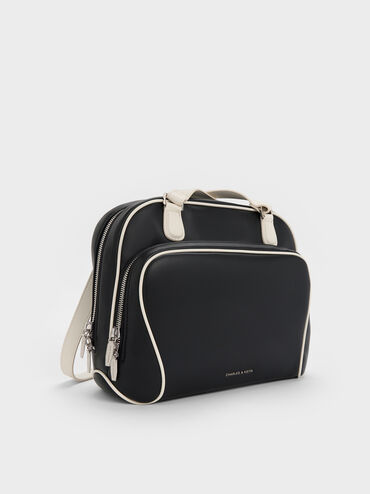 Nelly Two-Tone Front-Pocket Boxy Backpack, Multi, hi-res