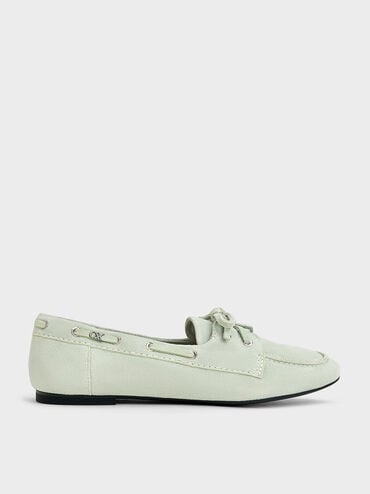 Kori Suede Boat Shoes, Mint Green, hi-res