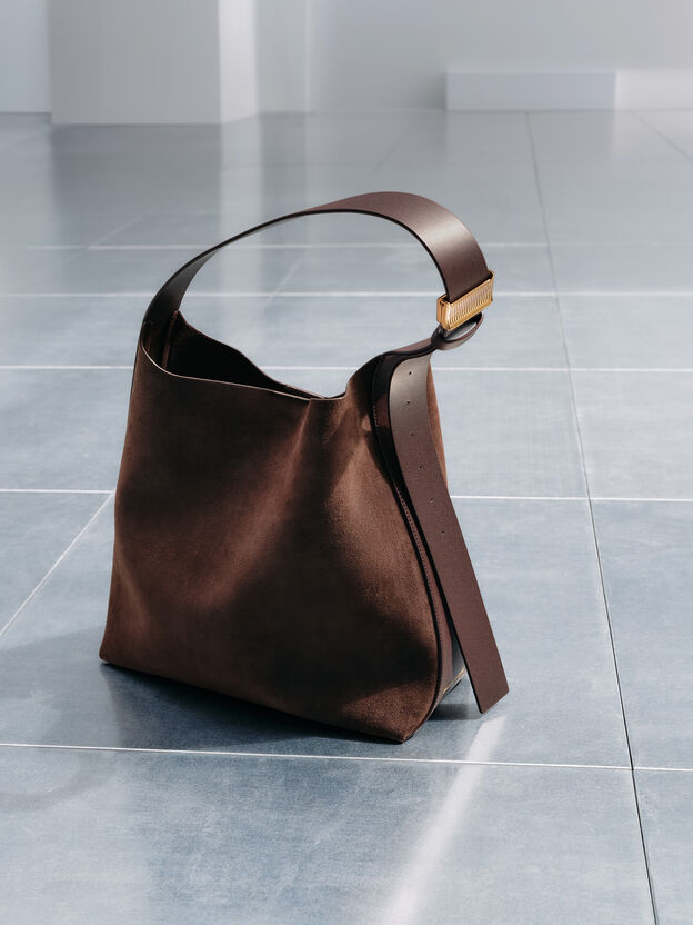 Edna Bucket Bag, Espresso Brown, hi-res