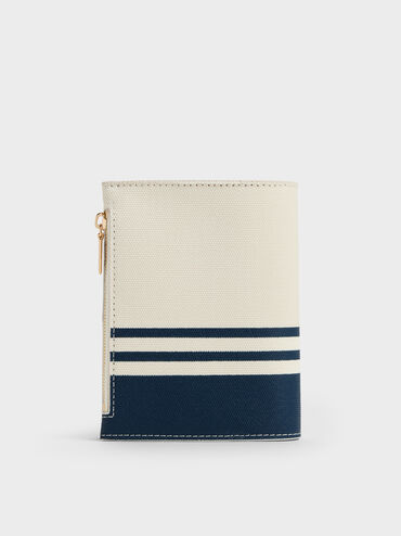 Noelle Canvas Striped Passport Holder, Multi, hi-res