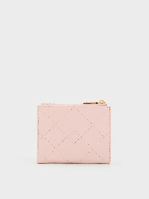 Duo Quilted Small Wallet, Soft Pink, hi-res