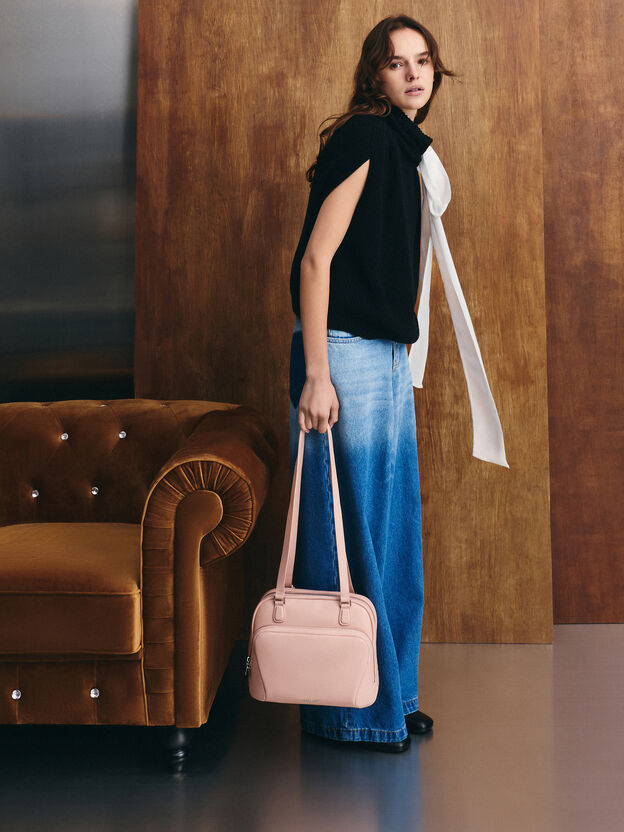 Nelly Boxy Backpack, Light Pink, hi-res