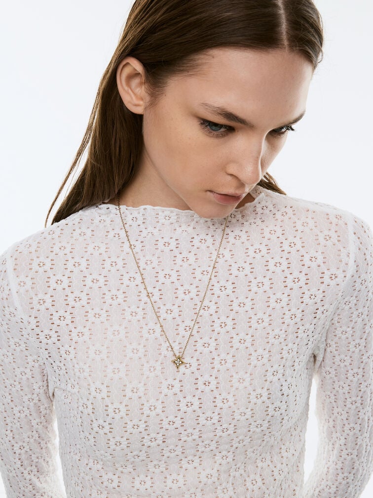 Annalise Heart Necklace, Gold, hi-res