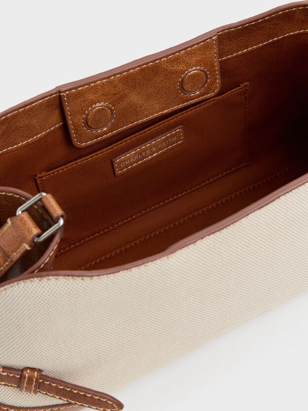 Delfina Canvas Chain Side-Belt Shoulder Bag, Multi, hi-res