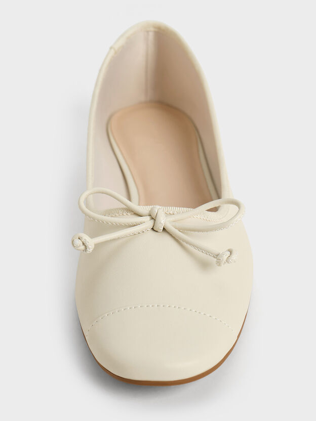 Glennis Bow Ballet Flats, Chalk, hi-res