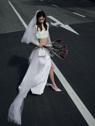 Albany Embroidered-Mesh Beaded Mini Bag, White, hi-res