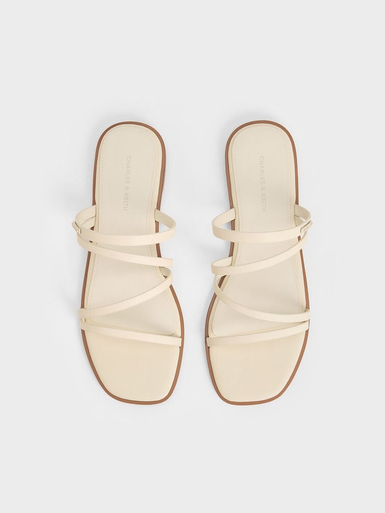 Lliana Strappy Slide Sandals, Chalk, hi-res