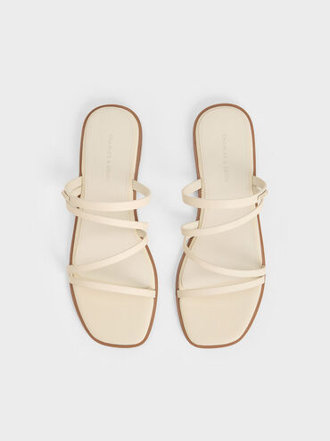 Lliana Strappy Slide Sandals, Chalk, hi-res