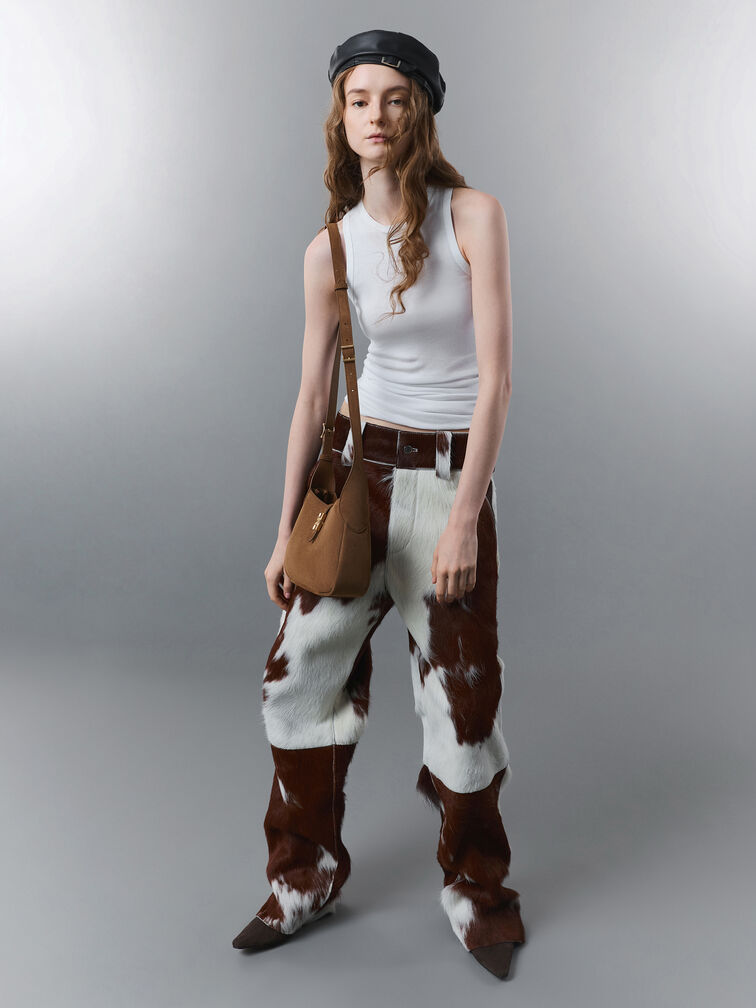 Mini Adalyn Recycled Suede Hobo Bag, Mocha Brown, hi-res