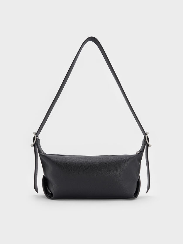 Larsen Buckle-Strap Shoulder Bag, Noir, hi-res