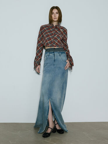 Braided-Chain Block-Heel Mary Jane Pumps, Black Box, hi-res