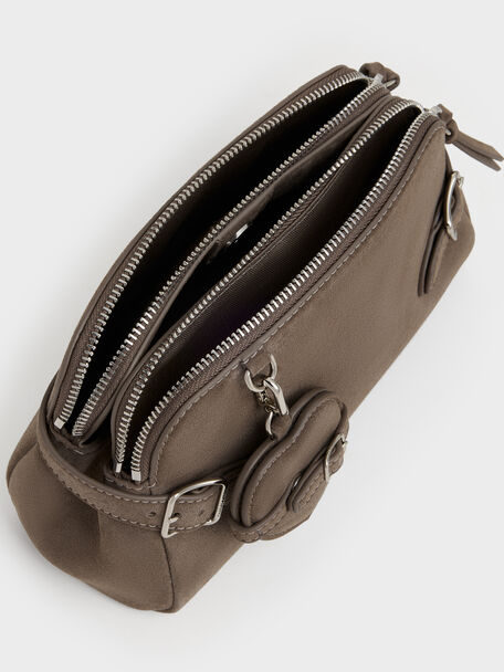 Nellie Heart-Charm Shoulder Bag, Stone Grey, hi-res