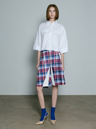 Satin Crystal-Embellished Ball-Heel Pointed-Toe Slingback Pumps, Gold, hi-res