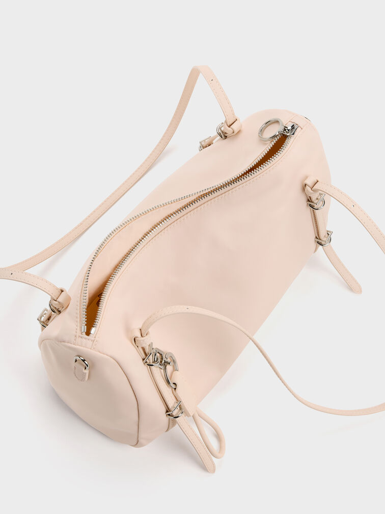 Levy Nylon Shoulder Bag, Soft Pink, hi-res