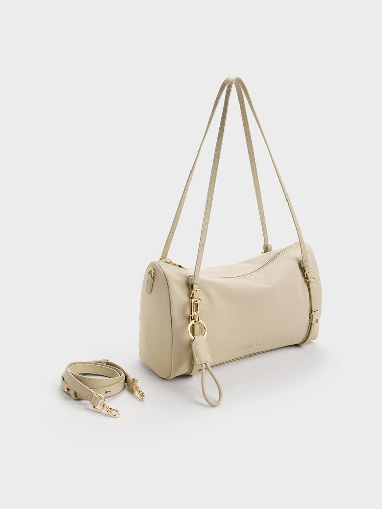 Levy Nylon Shoulder Bag, Dusted Oat, hi-res
