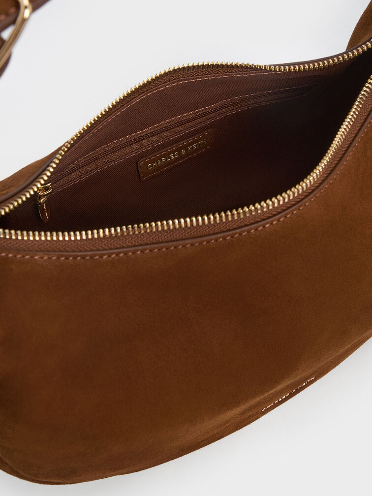 Large Vega Faux Suede Hobo Bag, , hi-res