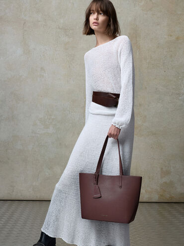 Beryl Tote Bag, Wineberry Red, hi-res