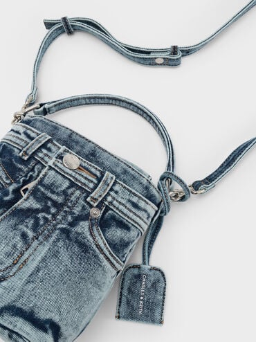 Arita Denim Jeans Bucket Bag, Denim Blue, hi-res