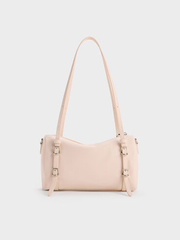 Mini Levy Nylon Shoulder Bag, Soft Pink, hi-res