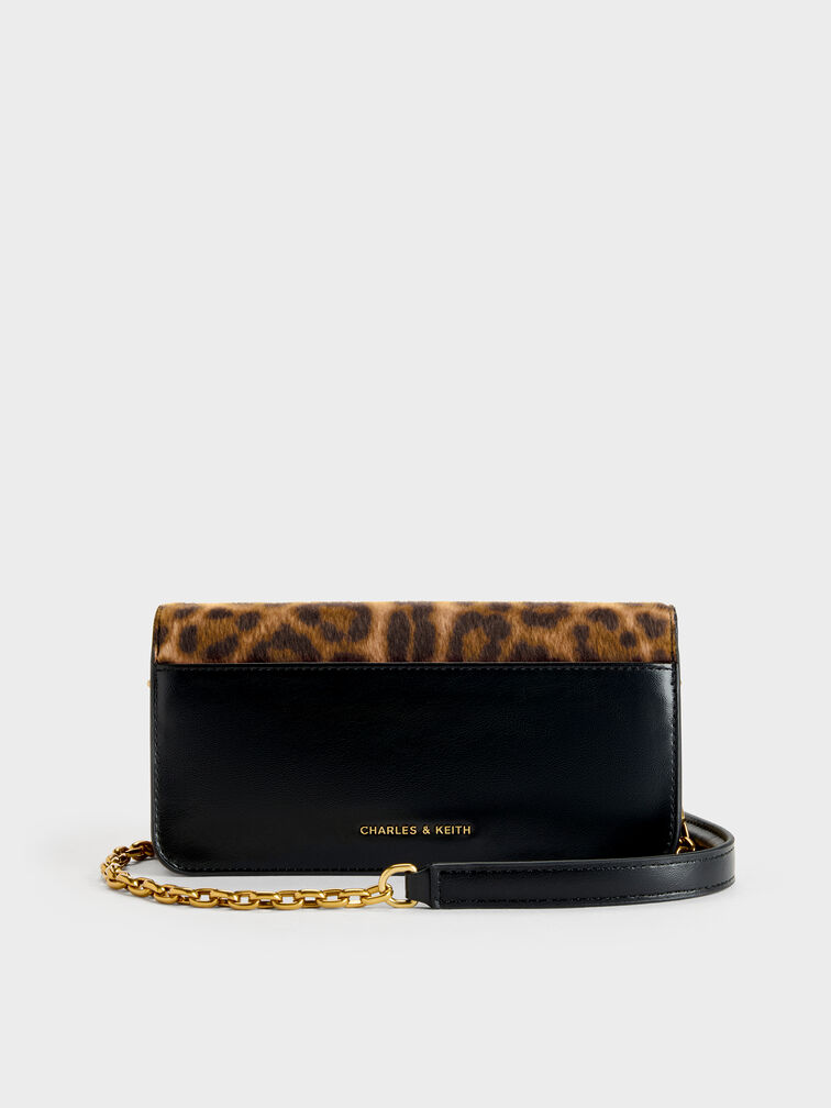 Cesia Leopard-Print Wallet On Chain, Multi, hi-res