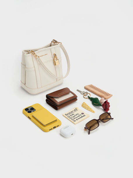 Scottie Bucket Bag, Cream, hi-res