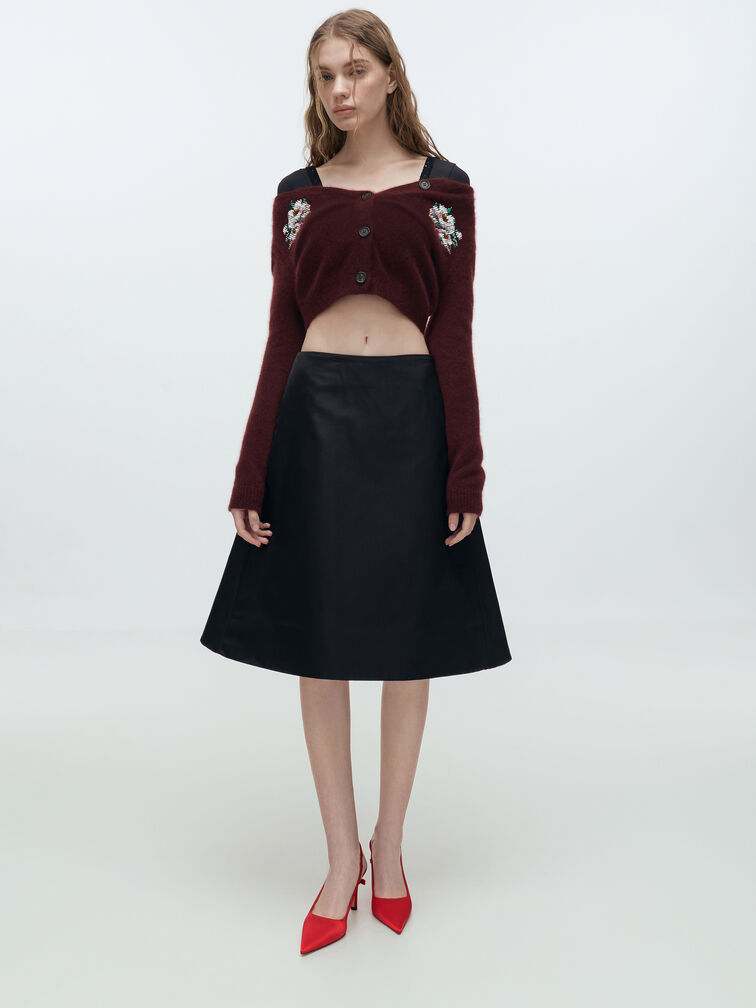 Brantley Bow Slingback Pumps, Red, hi-res