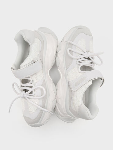 Gaskell Lace Mary Jane Sneakers, White, hi-res