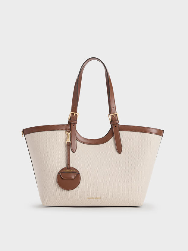 XL Enola Canvas Tote Bag, Chocolate, hi-res