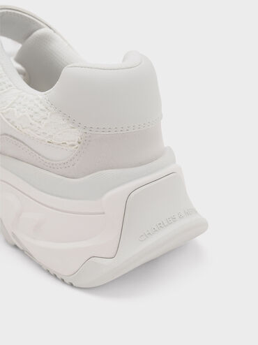 Gaskell Lace Mary Jane Sneakers, White, hi-res