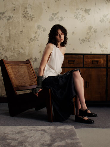 Double-Strap Brogue Mary Janes, Black Box, hi-res