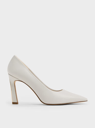 Kerra Pointed High Heels, White, hi-res