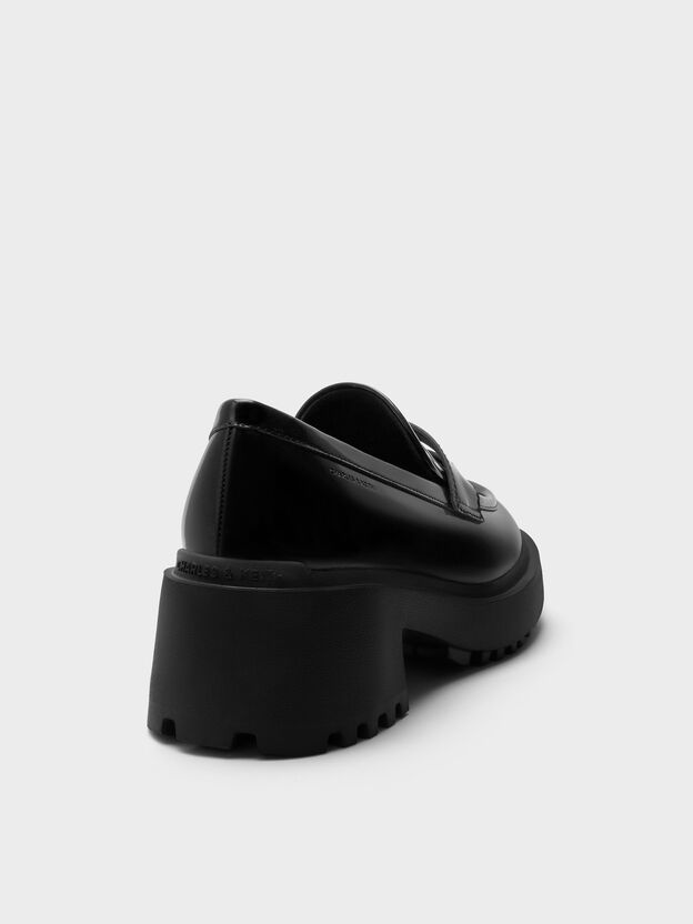 Evan Platform Loafers, Black Box, hi-res