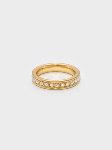 Maeve Pearl-Embellished Ring, Gold, hi-res