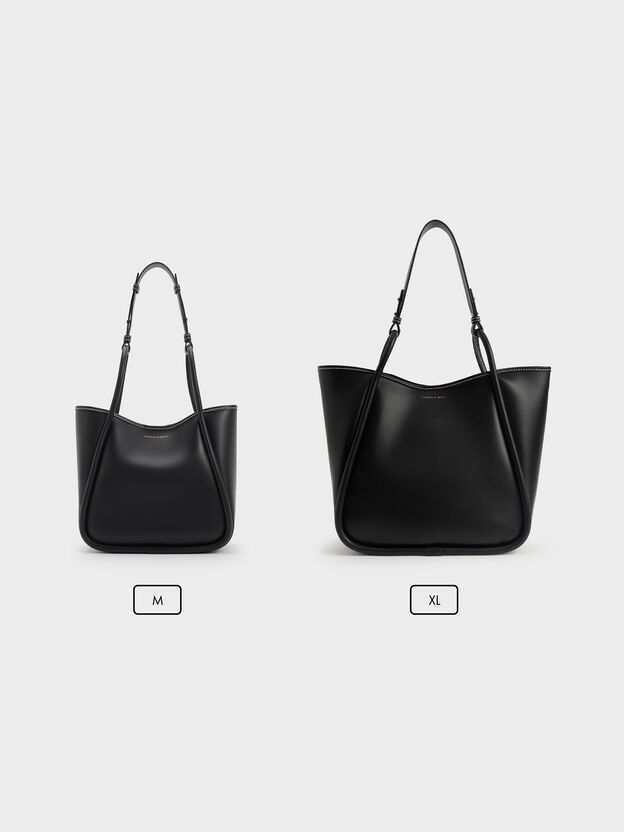 Lyla Tubular Slouchy Tote Bag, Black, hi-res