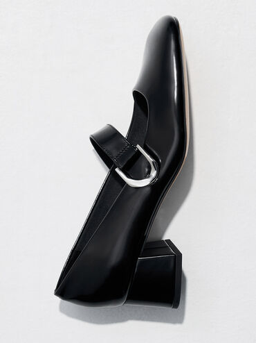 Gabine Leather Mary Jane Pumps, Black Box, hi-res