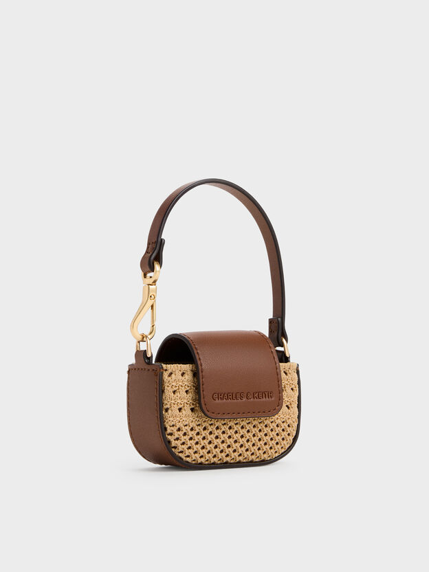 Ida Knitted Micro Pouch, Beige, hi-res