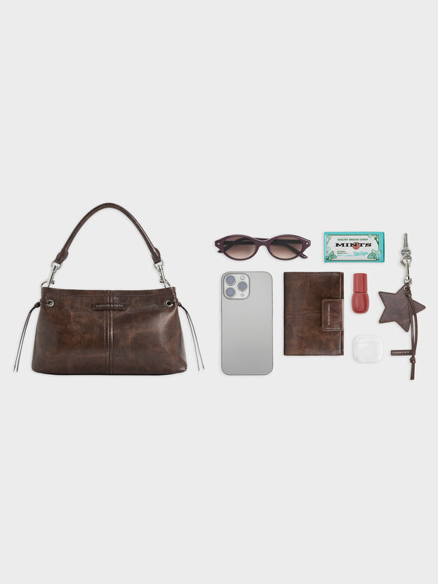 Noane Top Handle Bag, Distressed Coffee, hi-res