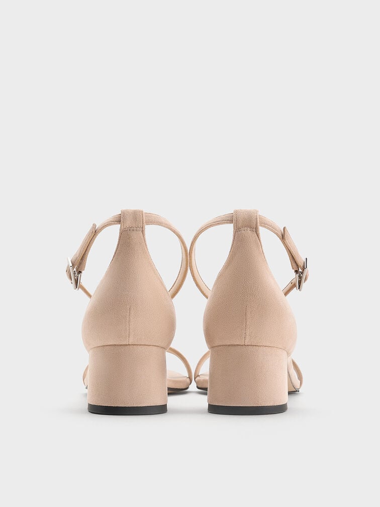 Faux Suede Block-Heel Ankle-Strap Sandals, Nude, hi-res