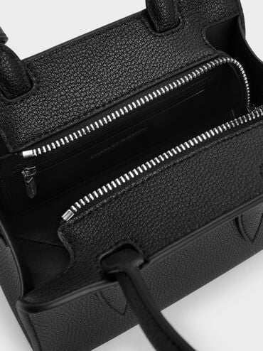 Allyn Structured Trapeze Tote Bag, Noir, hi-res