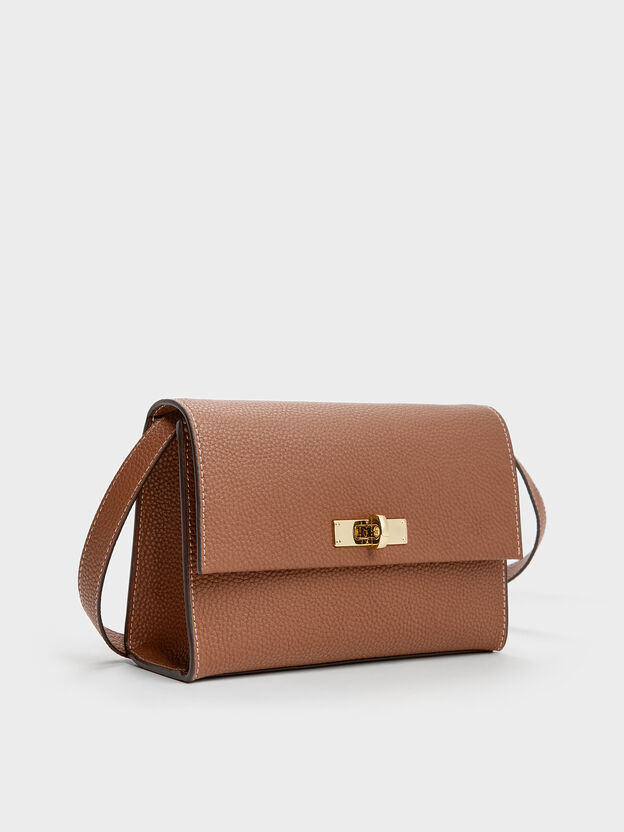 Chance Turn-Lock Crossbody Bag, Chocolate, hi-res