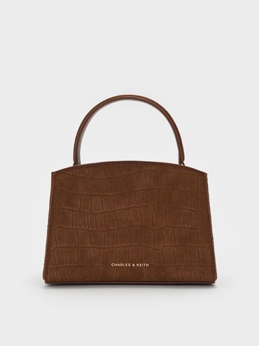 Aubrielle Top Handle Bag, Chocolate, hi-res