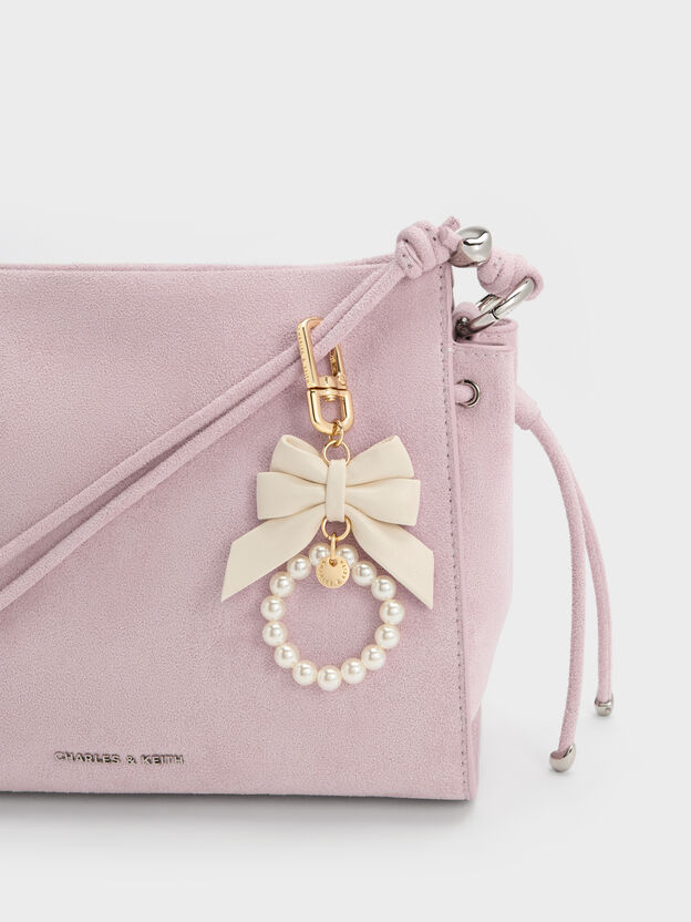Halsey Bow-Pearl Charm, Cream, hi-res