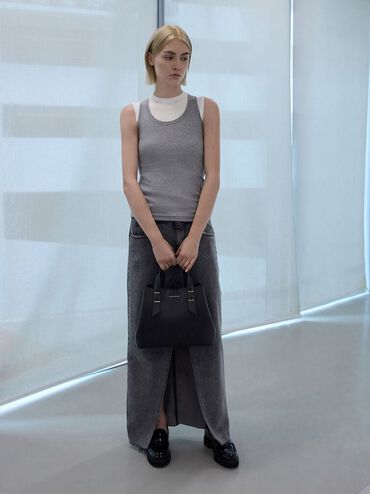 Shania Tote Bag, Black, hi-res